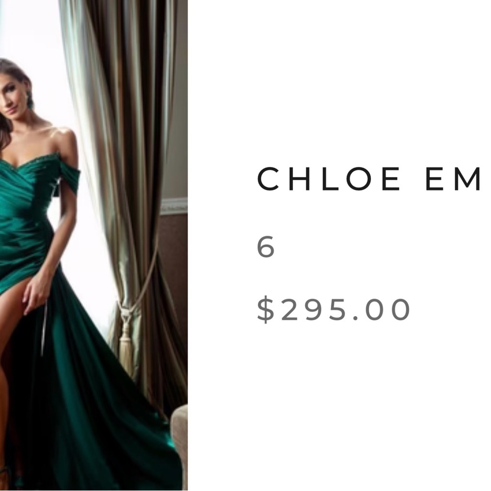 Elegant Green Off-Shoulder Gown